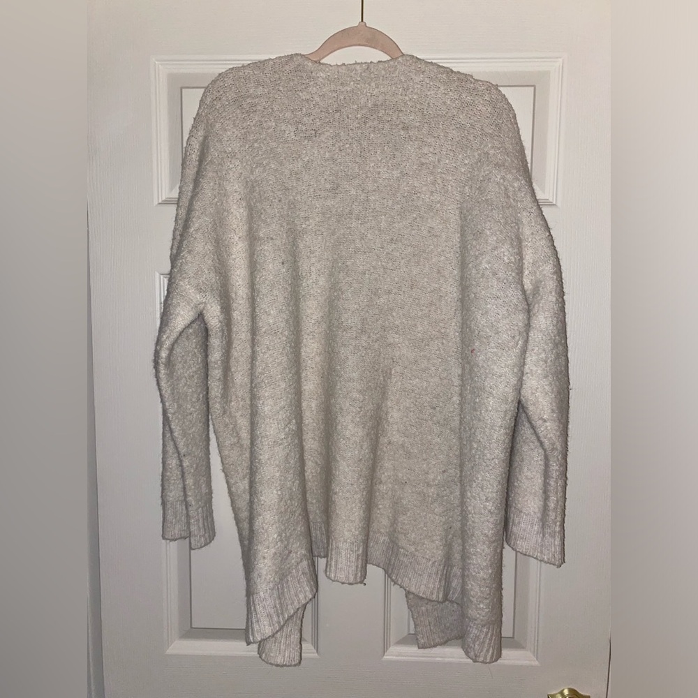 Aerie Women’s Soft Cream Oversized Open Front Longline Cardigan L/XL - Picture 5 of 5